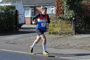 John flying towards the finish