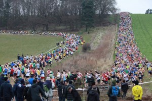 Early on, men's race.