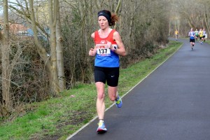 Lindsay Dixon near the finish.