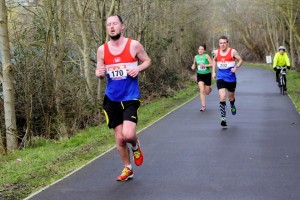 Rob Haines about to pass Dave Ford