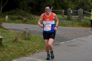 Rachel running Leg 3