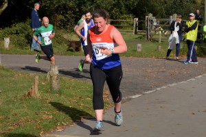 Helen running Leg 4 for Newcastle B