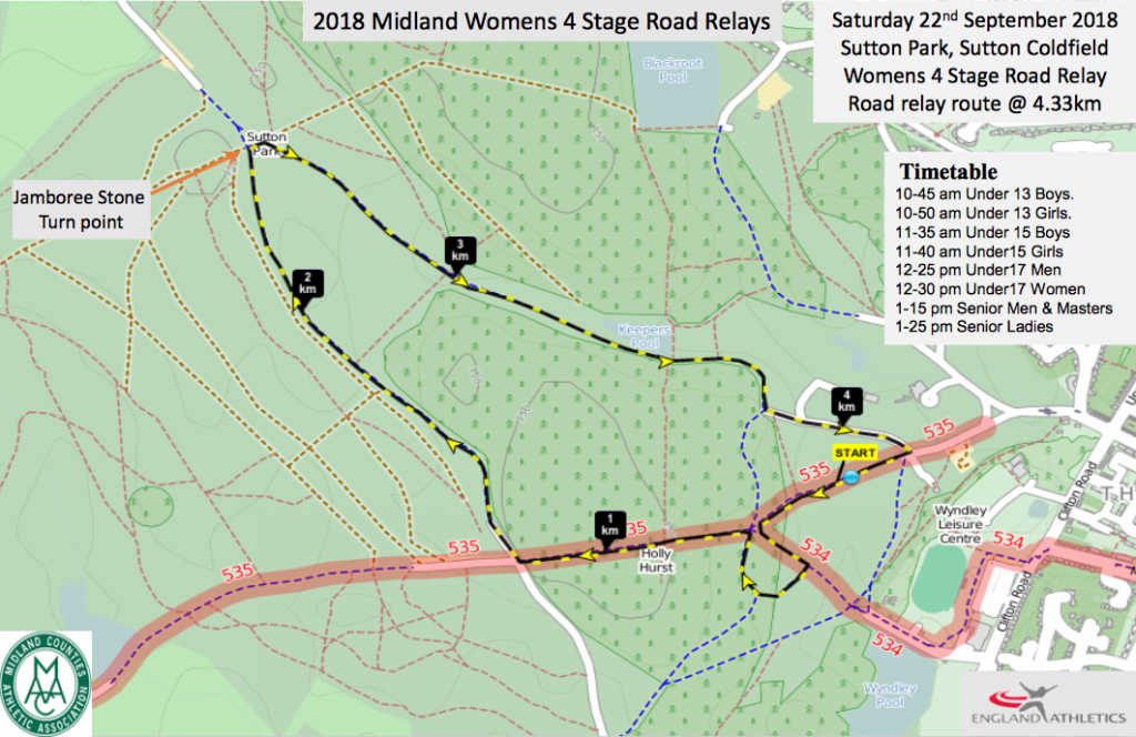 Senior Ladies Race Route