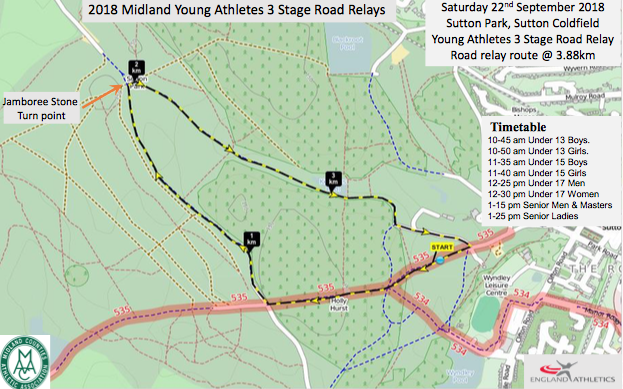 Midland Road Relay Championships at Sutton Park – 22/9/2018