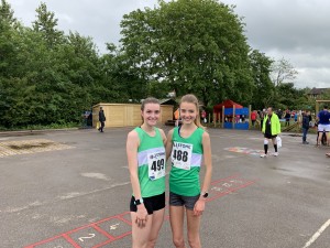 Sophie 1st and Lauren 2nd at the Stone 10km (including Inter County Challenge)